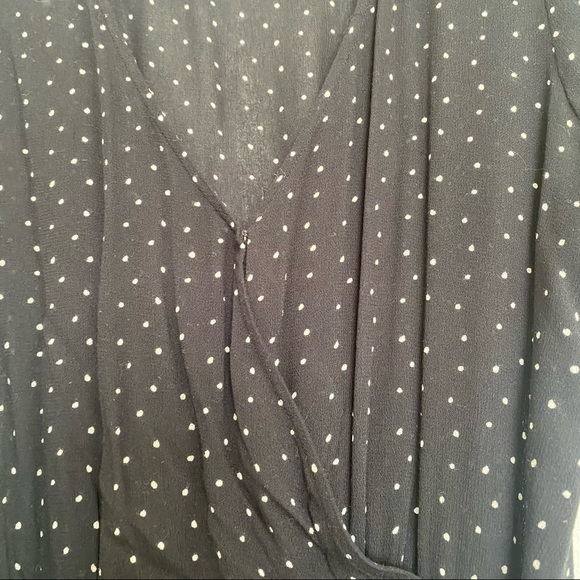 Moving Sale Last Chance! - Black and White Faux-Wrap Front Dress - Picture 4 of 6